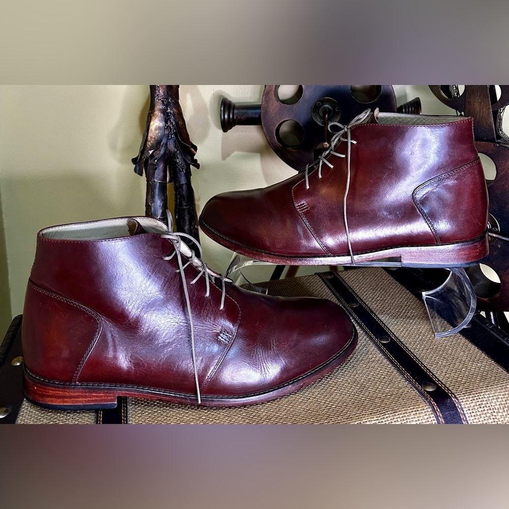 EUC Nisola “Emilio” Chukka Boots Leather Upper Brown/Cordovan Size 11 - Picture 11 of 16